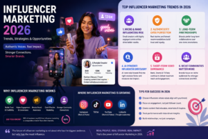 Digital marketer using AI tools to create social media content, automate marketing tasks, and improve business productivity in 2026